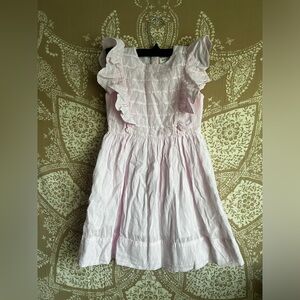 MORLEY Breeze Ruffle-Trimmed Cotton Dress in Baby Pink